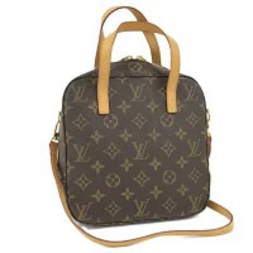 LOUIS VUITTON Spontini Handbag Monogram Brown